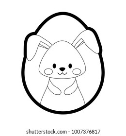 cartoon cute rabbit icon