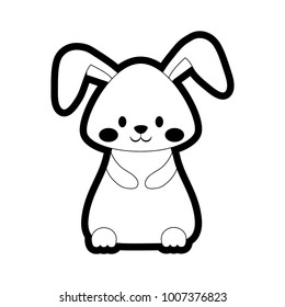 cartoon cute rabbit icon