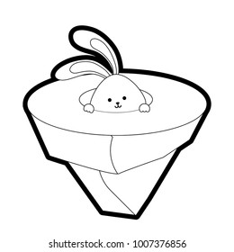 cartoon cute rabbit icon