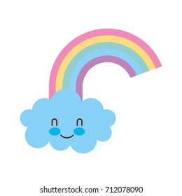 cartoon cute rainbow cloud baby shower image