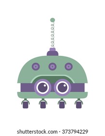Cartoon cute robot. Toy. Vector character