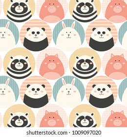 Cartoon cute round animal