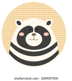 Cartoon cute round animal