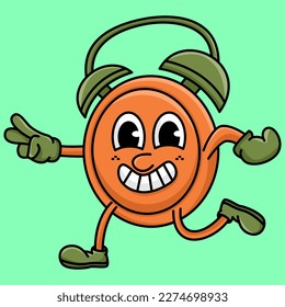 Cartoon cute round clock illustration