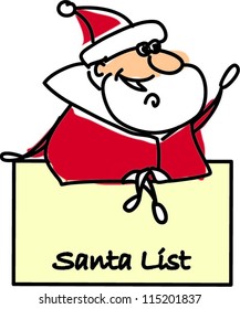 Cartoon cute Santa