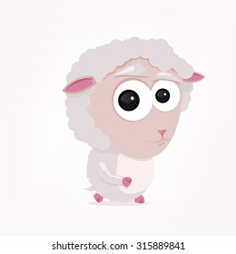 cartoon of a cute sheep