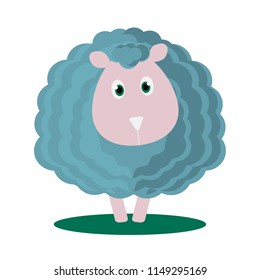 cartoon cute sheep vector illustration