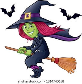 Cartoon Cute Smiling Witch Red Hair Stock Vector (Royalty Free ...