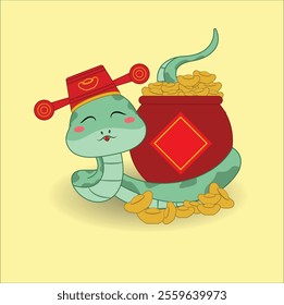 cartoon cute snake vector illustration design. Eps 10.