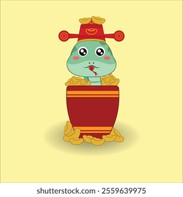cartoon cute snake vector illustration design. Eps 10.