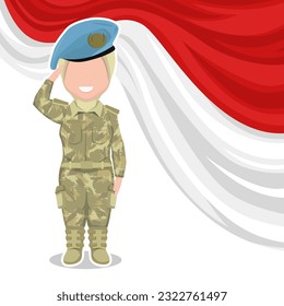 cartoon cute soldier character vector