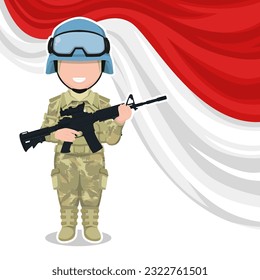 cartoon cute soldier character vector