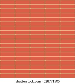 Cartoon cute stack  bond of new clean red brick wall, vector seamless background