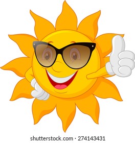 Cartoon cute sun