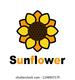 cartoon cute sunflower vector image with text
