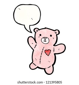 caricatura lindo oso de peluche