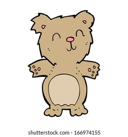 caricatura lindo oso de peluche