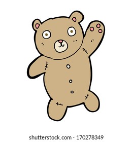 caricatura lindo oso de peluche