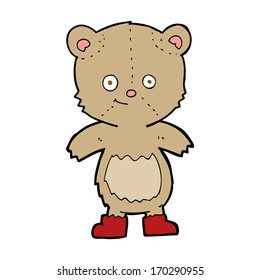 caricatura lindo oso de peluche