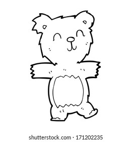 caricatura lindo oso de peluche