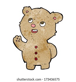caricatura lindo oso de peluche