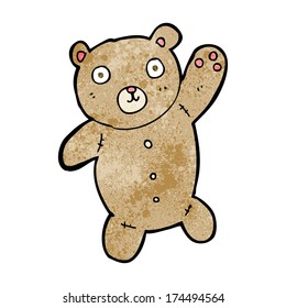 caricatura lindo oso de peluche