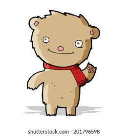caricatura lindo oso de peluche