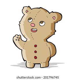 caricatura lindo oso de peluche