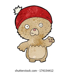 cartoon cute teddy bear with hat