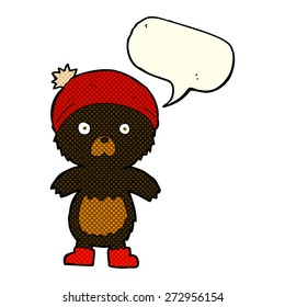 cartoon cute teddy bear with speech bubble
