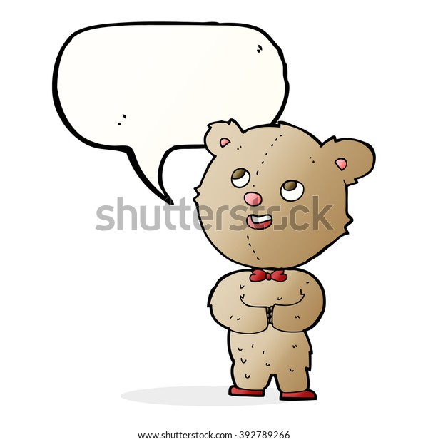 Cartoon Cute Teddy Bear Speech Bubble Stock Vector (Royalty Free) 392789266 | Shutterstock