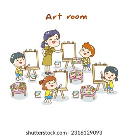 Cartoon Cute Thai Students Character Vector.