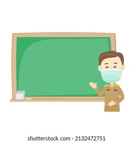 Cartoon Cute Thai Teacher Character.
