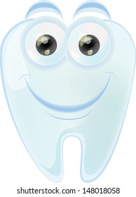 Cartoon cute tooth with different emotions