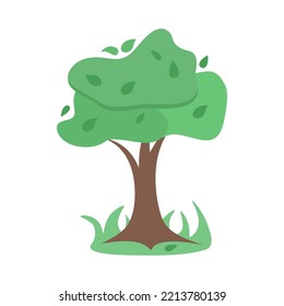 Un árbol lindo. Estilo plano. Ilustración del vector 