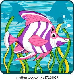Cartoon Cute Tropical Fish