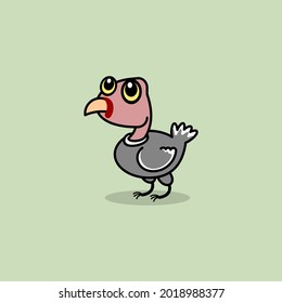 cartoon cute turkey chicken vector illustration for kid .logo or mascot