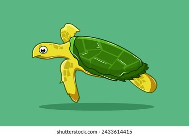 Cartoon Cute Turtle Design Illustration