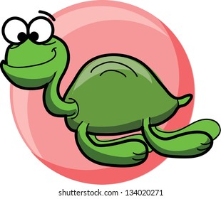 Cartoon cute vector sea turtles