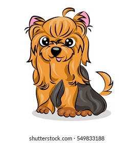 1,853 Yorkshire terrier cartoon white Images, Stock Photos & Vectors ...