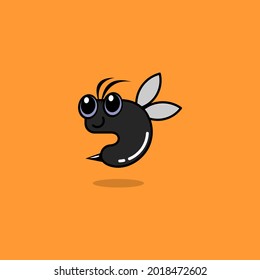 cartoon cute wasp vector illustration for kid or mascot logo