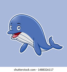 Cartoon cute of whale sperm.