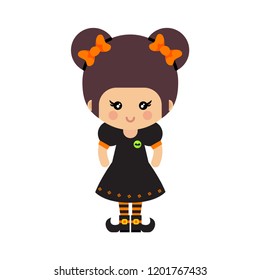 cartoon cute witch vector