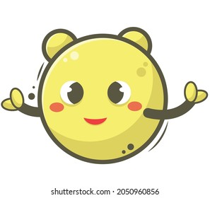 Cartoon Cute Yellow smile Kawai 