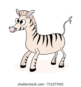 Cartoon cute zebra