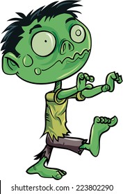 Cartoon Cute Zombie. Isolated