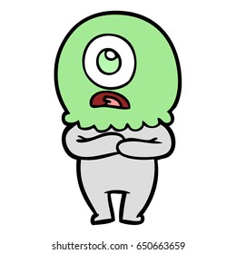 ciclismo de dibujos animados alien spaceman