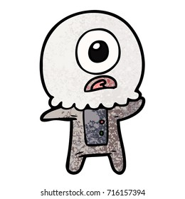 ciclismo de dibujos animados alien spaceman