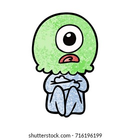 ciclismo de dibujos animados alien spaceman