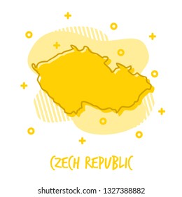 Cartoon Czech Republic Map